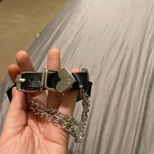 hot topic heart chain belt choker